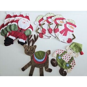 (10) POTTERY BARN Kids Set Placemats Winter Christmas Holiday Novelty Weinachten